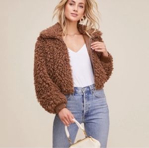 Astr label teddy bomber coat